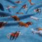 Preview: Baumwolljersey Wildpferde blau